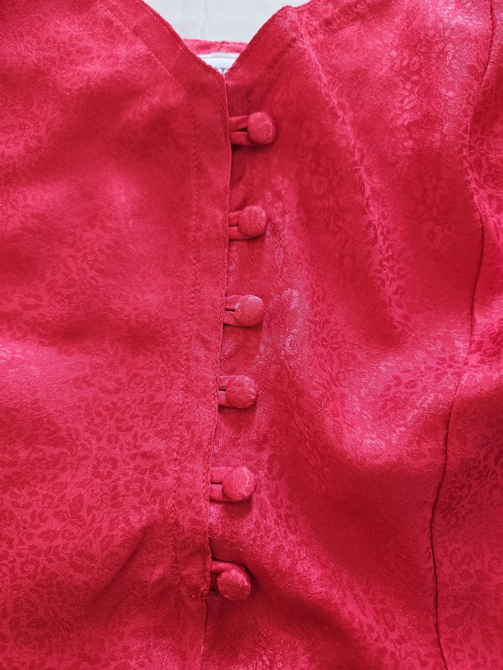 Vintage Y2K Dreamtime Red Satin Teddy Romper Lingerie Small
